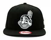 Kšiltovka New Era League Basic Cleveland Indians Black/White Snapback