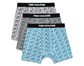 Boxerky Pink Dolphin Wave Boxer Briefs 3 Pack Multicolor