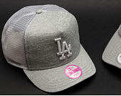 Dámská Kšiltovka s kratším kšiltem New Era Flecked Trucker Los Angeles Dodgers Gray/White Snapback