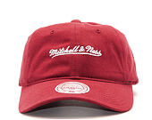 Dad Cap Kšiltovka Mitchell & Ness Chukker Branded Burgundy Strapback