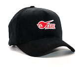 Kšiltovka Pink Dolphin Rare Corduroy Structured Black Zipback