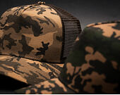 Kšiltovka New Era Seasonal Camo 9FORTY TRUCKER Woodland Camo Snapback