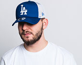 Kšiltovka New Era - MLB Clean 9FORTY Trucker - LA Dodgers - Light Royal / White