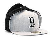 Kšiltovka S Klapkami New Era Premium Dog Ear Boston Red Sox 59FIFTY Heather Grey/Black