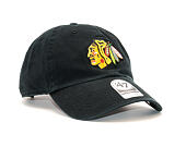 Kšiltovka 47 Brand Clean Up Chicago Blackhawks Black Strapback