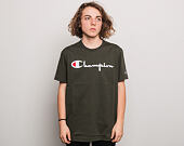 Triko Champion Crewneck T-Shirt Classic Logo Olive