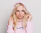 Dámská Mikina Champion Hooded Sweatshirt Classic Logo Embroidered Pink