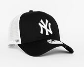 Kšiltovka New Era - MLB Clean 9FORTY Trucker - NY Yankees - Black / White