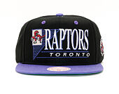 Kšiltovka Mitchell & Ness Horizon Toronto Raptors Black/Purple Snapback