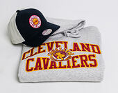 Mikina S Kapucí Mitchell & Ness Play Off Win Hoody Cleveland Cavaliers Grey