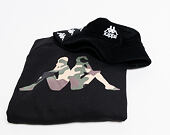 Mikina Kappa Authentic Oiano Crewneck Black/Millitary