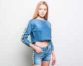 Dámský Crop Top Kappa Banda Bersy Blue/Light Cobalt/Light Beige