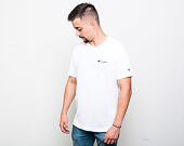 Triko Champion Crewneck T-Shirt Classic Logo Small Text White