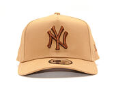 Kšiltovka New Era 9FORTY A-Frame New York Yankees League Essential Wheat/Brown Snapback