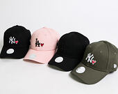 Dámská Kšiltovka New Era 9FORTY New York Yankees Heart Olive Strapback