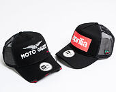 Kšiltovka New Era 9FORTY A-Frame Trucker Motto Guzzi Piaggio Worn Black Snapback