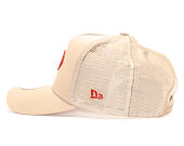 Kšiltovka New Era 9FORTY A-Frame Trucker Script Camel/Red Snapback