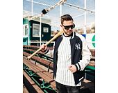 Triko New Era Pinstripe Oversized Tee Off White / Navy
