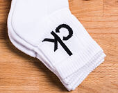 Ponožky Calvin Klein Logo Quarter White 3 Pack ECA344-10