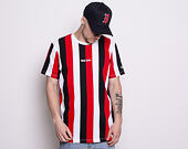 Triko New Era Contemporary Stripe Black/White/Scarlet