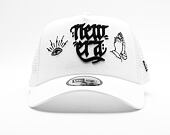 Kšiltovka New Era 9FORTY Trucker Script White / Black Snapback