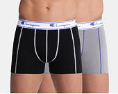 Pánské Boxerky Champion 2P CH00081T/2-8MD Grey/Black