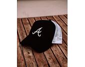 Dámská Kšiltovka New Era Essential Trucker Atlanta Braves 9FORTY Black/Silver Wing Snapback