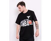 Triko New Era NBA Throw Back Tee Chicago Bulls Black