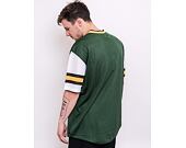 Triko New Era NFL Stripe Sleeve Oversized Tee Green Bay Packers Cilantro Green