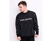 Mikina Karl Kani Retro Pinstripe Crew Black - 6090618