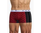 Pánské Boxerky Champion 3-Pack MIX3 CH00081W/3-9N0 Black/Navy/Red