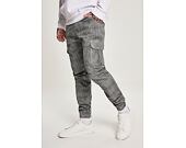 Kalhoty Urban Classic TB3138 AOP Glencheck Cargo Jog Pants White/Black