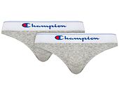 Dámské Kalhotky Champion 2-Pack Classic Brief Light Oxford Heather