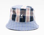 Klobouk Kangol K5297 Plaid Mashup Bucket Mykonos Blue