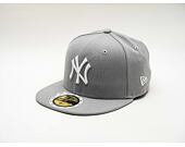 Dětská kšiltovka NEW ERA 59FIFTY Kids MLB League Basic New York Yankees Fitted Grey / White