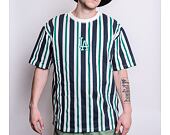 Triko New Era MLB Oversized Stripe Los Angeles Dodgers White / Blue / Green
