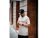 Triko New Era Oversized New York Pinstripe Tee Stone / Toffee