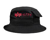 Klobouk Alpha Industries Utility Bucket Hat 116911 Black / Red