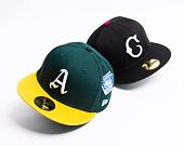 Kšiltovka New Era 59FIFTY Cooperstown Multi WS Patch Oakland Athletics Fitted Dark Green