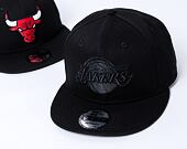 Kšiltovka New Era 9FIFTY NBA Black on Black Los Angeles Lakers Black / Black