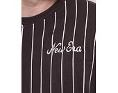 Triko New Era Oversized Pinstripe Tee Brown / Off White