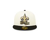 Kšiltovka New Era 59FIFTY NFL22 Sideline New Orleans Saints Off White / Team Color