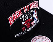 Kšiltovka Mitchell & Ness 91/92 Back 2 Back Champs Snapback HWC Chicago Bulls Black