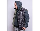 Vesta Karl Kani OG Reversible Paisley Puffer Vest black/military green