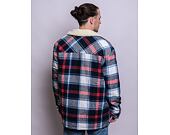 Bunda Karl Kani Chest Signature Heavy Flannel Shirt Jacket sand/black