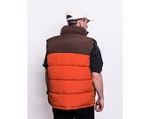 Vesta Karl Kani OG Block Puffer Vest dark orange/sand/brown