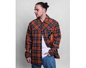 Košile Karl Kani Chest Signature Heavy Flannel Overshirt cognac