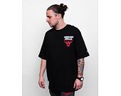 Triko New Era NBA Oversized Back Print Neon Tee Chicago Bulls Black/Red