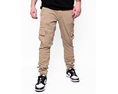Kalhoty Urban Classics Washed Cargo Twill Jogging Pants Sand
