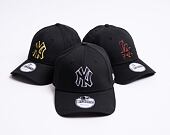 Kšiltovka New Era 9FORTY MLB Team Outline New York Yankees Black / Tropic Purple